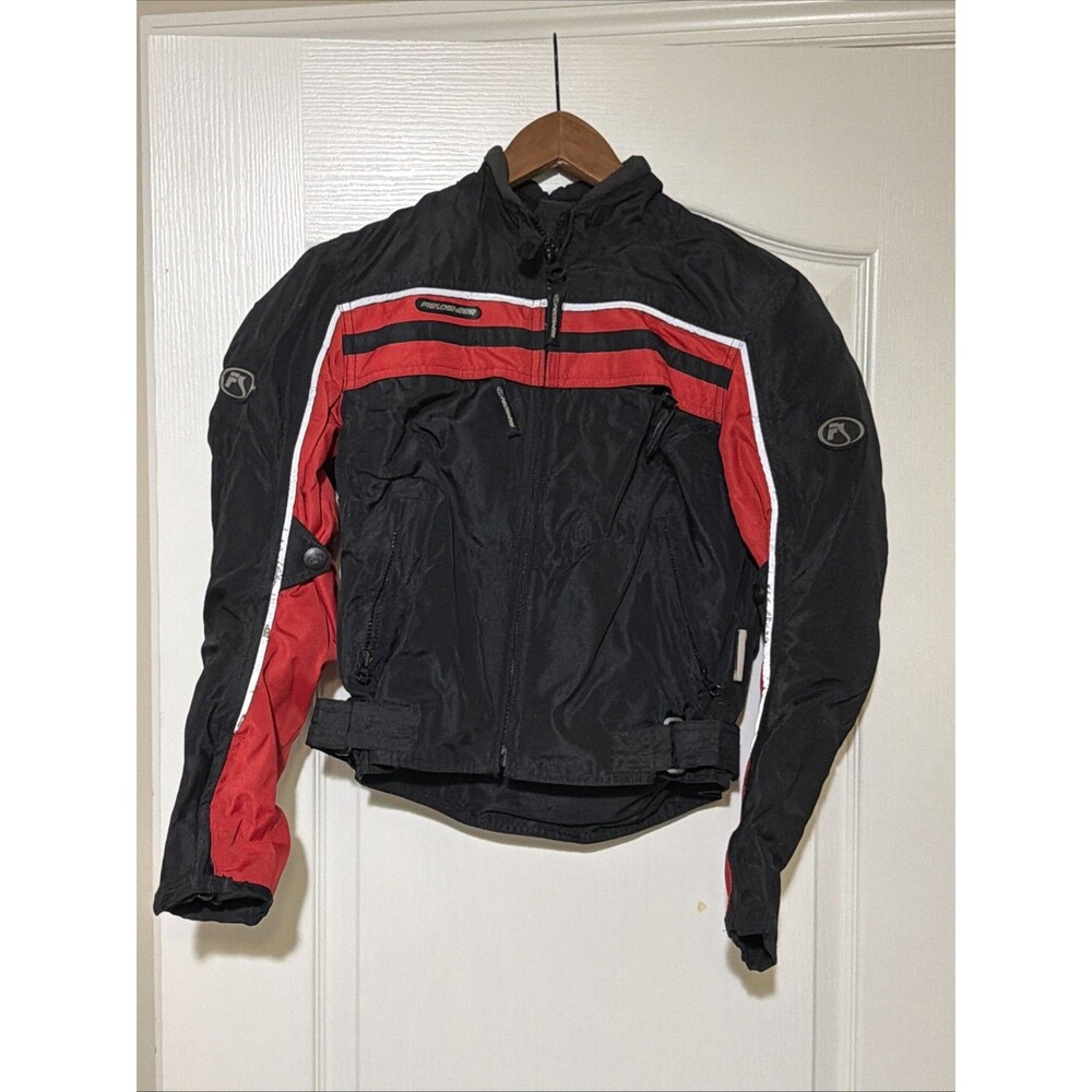 Fieldsheer FS Motorcycle Riding Jacket Black Red XS Armored Reflective Women’s